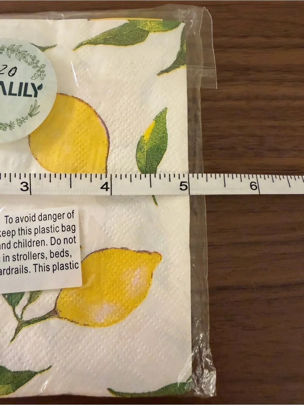 BESALILY Lemon Cocktail Napkins 20 Count 5x5” Summer Party Disposable